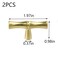 Tighall Zinc Alloy Bamboo Shape Single Hole Drawer Handles 197inch Length Brushed Gold Solid Knobs with Screws 2PCS