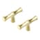 Tighall Zinc Alloy Bamboo Shape Single Hole Drawer Handles 197inch Length Brushed Gold Solid Knobs with Screws 2PCS
