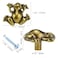 Tighall Zinc Alloy Frog Cabinet Knobs Cute Cartoon Drawer Cupboard Pull Single Hole Hardware Handles Decorative Furniture Knobs for Dresser Wardrobes Brass