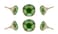 TRINCA-FERRO TRINCAFERRO Set of 6 Green Ceramic Crystal Stone Jordan Door Knobs for Wardrobe Dresser Drawers Natural Stone Cabinet Knobs for Kitchen Bedroom Bathroom Gem Stone Drawer Knobs for Home De