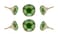 TRINCA-FERRO TRINCAFERRO Set of 6 Green Ceramic Crystal Stone Jordan Door Knobs for Wardrobe Dresser Drawers Natural Stone Cabinet Knobs for Kitchen Bedroom Bathroom Gem Stone Drawer Knobs for Home De