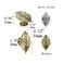 Tsnamay 2Pcs Cabinet Handle Leaf KnobsAntique Realistic Leaf Single Hole Cabinet Handle Hardware Drawer Single Hole Handle for Wardrobe Cupboard Closets CupboardRetro Silver