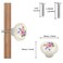 Tverghvad Antique Ceramic Drawer Knobs 8 Pack Vintage Flower Round Cabinet Knobs and Pulls Kitchen Furniture Knobs for DresserCupboardWardrobeCloset Flower White 8 Pieces