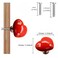 Tverghvad Ceramic Heart Dresser Knobs 4 Pack Lovely Mini Red Cabinet Knobs HeartRed