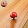 Tverghvad Ceramic Heart Dresser Knobs 4 Pack Lovely Mini Red Cabinet Knobs HeartRed