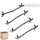 Brosay Twig Branch Cabinet Knobs Vintage Drawer Pulls Black Tree Twig Dresser Knob Double Hole Knobs for Farmhouse Dresser Drawers Handles 4 Pcs Ancient Silver 128mm