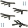 Brosay Twig Branch Cabinet Pulls Vintage Black Tree Dresser Knobs Zinc Alloy Double Hole Pulls for Farmhouse Drawers 4 Pcs Bronze Single Hole