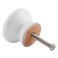 Uenhoy 20 Pcs Round Wooden Cabinet Knobs 1516 24mm White Wooden Pulls Mushroom Shape Wood Knobs for Cabinet Dresser Drawer