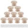 Uenhoy 30 Pcs Round Wooden Cabinet Knobs 118 28mm Unfinished Wooden Pulls Mushroom Shape Wood Knobs for Cabinet Dresser Drawer