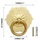 Unlorspy 4Pcs Antique Brass Ring Pulls Flower Shape Cabinet Knobs Drawer Pulls With Screws for Furniture Dresser Ring Size 35mm138 Hexagon Flower