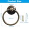 Unlorspy 6 Pcs Metal Drawer Ring Knobs Drop Ring Drawer PullsCabinet Ring Pull Handles Knobs with Screws for Cabinets Dresser Drawers Bronze 134 Inch OD