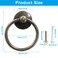 Unlorspy 6 Pcs Metal Drawer Ring Knobs Drop Ring Drawer PullsCabinet Ring Pull Handles Knobs with Screws for Cabinets Dresser Drawers Bronze 134 Inch OD