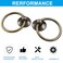 Unlorspy 6 Pcs Metal Drawer Ring Knobs Drop Ring Drawer PullsCabinet Ring Pull Handles Knobs with Screws for Cabinets Dresser Drawers Bronze 134 Inch OD