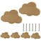 Unlorspy 6Pcs Cloud Shaped Wooden Knobs85 x 55 mm Cloud Shape Wood Drawer Knobs Dresser Pulls Wooden Knobs with Screws for Kids RoomStudy RoomCabinetDresser Large