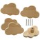 Unlorspy 6Pcs Cloud Shaped Wooden Knobs85 x 55 mm Cloud Shape Wood Drawer Knobs Dresser Pulls Wooden Knobs with Screws for Kids RoomStudy RoomCabinetDresser Large