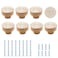 Unlorspy 8 Pcs Boho Rattan Dresser Drawers Knobs 40mm157 Inch Round Wooden Drawer Knobs with Wicker Woven Boho Furniture Hardware Beige