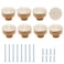 Unlorspy 8 Pcs Boho Rattan Dresser Drawers Knobs 40mm157 Inch Round Wooden Drawer Knobs with Wicker Woven Boho Furniture Hardware Beige