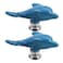 Uonlytech European Style Dolphin Ceramic Cabinet Handles 2 Pack 234X1X1 Inches Durable Drawer Pulls for Kitchen Bathroom Furniture Decor