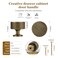 Urnew 2 Pack Antique Brass Kitchen Cabinet Knobs Vintage Solid Brass Dresser Drawer Pulls 11inch Diameter Furniture Handles for Cupboard Wardrobe VanityCloset