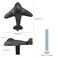 UTALIND 2 Pcs Airplane Shaped Knobs Retro Single Hole Handle Pulls Zinc Alloy Decorative Cabinets Drawers Pulls KnobsBlack Brushed