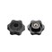 uxcell Clamping Handle Screw Knobs Handle M6 Threaded Through Hole StarShape 4pcs