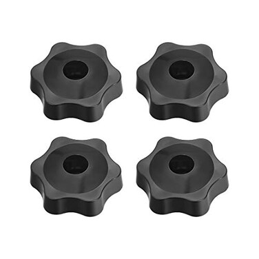 uxcell Clamping Handle Screw Knobs Handle M6 Threaded Through Hole StarShape 4pcs
