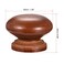 uxcell Round Wood Knobs10Pcs 35mm Dia Cabinet Furniture Kitchen Pulls Handles for Drawer Cupboard Brown