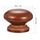 uxcell Round Wood Knobs10Pcs 35mm Dia Cabinet Furniture Kitchen Pulls Handles for Drawer Cupboard Brown