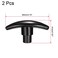 uxcell T Knob Drawer Cabinet Handle M8 Diameter Metal Insert Female Thread Black 2 Pcs