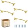 Brosay Vintage Drawer Knobs Black Tree Twig Dresser Knobs Zinc Alloy Pulls Double Hole for Farmhouse Dresser Drawers 4 Pcs Gold 96mm