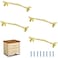 Brosay Vintage Drawer Knobs Black Tree Twig Dresser Knobs Zinc Alloy Pulls Double Hole for Farmhouse Dresser Drawers 4 Pcs Gold 96mm