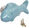 Wannianmu 10 Pack Blue Goldfish Cabinet Pulls Vintage Cabinet Knob Handle Drawer Pull Animal Dresser Knob Cupboard Pulls