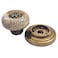 Wannianmu 10 Pack Retro Ceramic Knobs Vintage Dresser Leopard Kitchen Petal Cabinet Pulls Rustic Zinc Alloy Base Backplate Cupboard Wardrobe Drawer Door Handles Leopard Print White