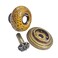 Wannianmu 10 Pack Retro Ceramic Knobs Vintage Dresser Leopard Kitchen Petal Cabinet Pulls Rustic Zinc Alloy Base Backplate Cupboard Wardrobe Drawer Door Handles Leopard Print Yellow