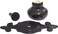 Wannianmu 10 Pack Retro Ceramic KnobsVintage Dresser Kitchen Petal Cabinet Pulls Rustic Zinc Alloy Black Base Back Plate Kid Cupboard Wardrobe Drawer Door Handles Black