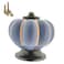 Wannianmu 10 Pack Vintage Ceramic Pumpkin Cabinet Knobs Kitchen Cabinet Drawers Dresser Cupboard Pull Handles Door Pulls with 5 Kinds of Screws Lake Blue