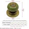 Wannianmu 5 Pack Retro Ceramic Knobs Vintage Dresser Leopard Kitchen Petal Cabinet Pulls Rustic Zinc Alloy Base Backplate Cupboard Wardrobe Drawer Door Handles Leopard Print Green
