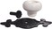 Wannianmu 5 Pack Retro Ceramic KnobsVintage Dresser Kitchen Petal Cabinet Pulls Rustic Zinc Alloy Black Base Back Plate Kid Cupboard Wardrobe Drawer Door Handles White