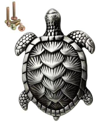 Wannianmu 5 Pack Sea Turtles Shape Metal Dresser Drawer Cabinet Knobs Pulls Handles Home Bathroom Beach Nautical Coastal Animal DecorAncient tin