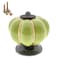 Wannianmu 5 Pack Vintage Ceramic Pumpkin Cabinet Knobs Kitchen Cabinet Drawers Dresser Cupboard Pull Handles Door Pulls with 5 Kinds of Screws Apple Green