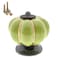 Wannianmu 5 Pack Vintage Ceramic Pumpkin Cabinet Knobs Kitchen Cabinet Drawers Dresser Cupboard Pull Handles Door Pulls with 5 Kinds of Screws Apple Green