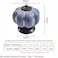Wannianmu 5 Pack Vintage Ceramic Pumpkin Cabinet Knobs Kitchen Cabinet Drawers Dresser Cupboard Pull Handles Door Pulls with 5 Kinds of Screws Lake Blue