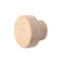 Wealrit 6 Pcs Unfinished Round Wood Cabinet Knobs Wooden Drawer Knobs with Screws Flat Top Knobs for Dresser Wardrobe Cupboard