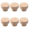 Wealrit 6 Pcs Unfinished Round Wood Cabinet Knobs Wooden Drawer Knobs with Screws Flat Top Knobs for Dresser Wardrobe Cupboard