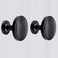 WEAVERBIRD 2 Pack Black Round Cabinet Knobs 114 Inch Modern Zinc Alloy Knobs for Kitchen Cupboards Closet Doors