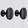 WEAVERBIRD 2 Pack Black Round Cabinet Knobs 114 Inch Modern Zinc Alloy Knobs for Kitchen Cupboards Closet Doors