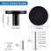 WEAVERBIRD 4 Round Zinc Alloy Cabinet Knobs Matte Black Cabinet Hardware