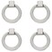 Xiaoyztan 4 Sets 158Inch Moden Cabinet Drop Ring Pull Knobs Drawer Knob Wardrob Cupboard Dress Pulls Brushed Nickel