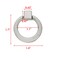 Xiaoyztan 4 Sets 158Inch Moden Cabinet Drop Ring Pull Knobs Drawer Knob Wardrob Cupboard Dress Pulls Brushed Nickel