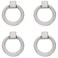 Xiaoyztan 4 Sets 158Inch Moden Cabinet Drop Ring Pull Knobs Drawer Knob Wardrob Cupboard Dress Pulls Brushed Nickel